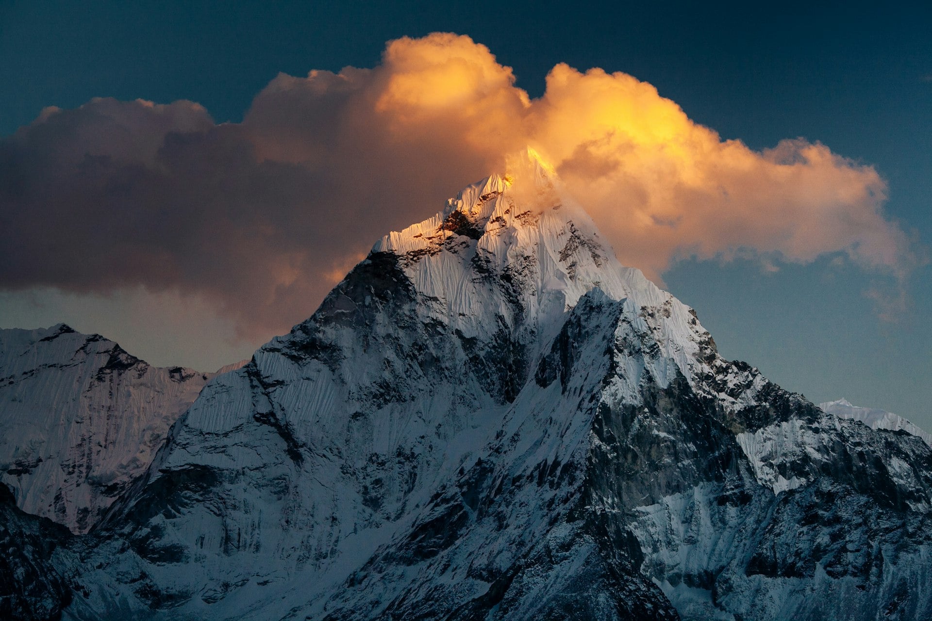 Ama Dablam at sunset, Khumbu, Nepal